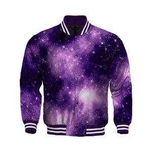 2024 unisexe personnalisé Satin Baseball Blazers col montant court imperméable conception grande taille à la mode en vrac Bomber veste hiver - Product Image 1