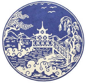 Tapis d'intérieur en laine de qualité supérieure fait à la main de la collection Himalaya, 5x5 pieds, couleur unie moderne, poils moyens, bleu, grande taille, entrée, salon - Product Image 3