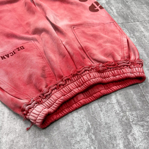 Pantalon de jogging en molleton de toile délavée style streetwear personnalisé 2026 pour homme – Coupe ample, jambe droite, effet délavé à l'acide - Product Image 4