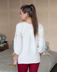 New Women's Embroidered <b>Kimono</b> Jacket with Full Sleeves and Pocket Casual Dress <b>Plus</b> <b>Size</b> Natural Waistline - Product Image 4