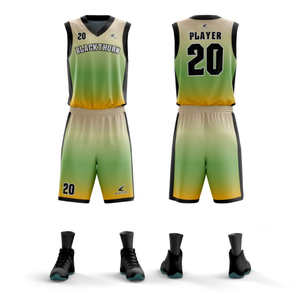 Ensemble de shorts de basket-ball réversibles pour hommes, uniformes de basket-ball personnalisés, tissu en maille respirant, taille plus, vente en gros OEM pour les jeunes, imprimé - Product Image 1