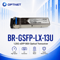 Módulo Óptico Monomodo BiDi LC de 1.25G y 20km para Redes Ethernet y de Acceso Empresariales, Transceptor ESFP de 1310nm TX y 1550nm RX