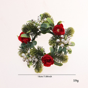 <span class=keywords><strong>Guirlande</strong></span> <span class=keywords><strong>de</strong></span> bougies avec des cônes <span class=keywords><strong>de</strong></span> pin simulés, des baies rouges, petite taille, pour la décoration <span class=keywords><strong>de</strong></span> bureau, la décoration <span class=keywords><strong>de</strong></span> la maison, la décoration <span class=keywords><strong>de</strong></span> table <span class=keywords><strong>de</strong></span> Noël, porte-bougie - Product Image 4