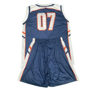 ชุดบาสเก็ตบอลส่วนตัวผ้าโพลีเอสเตอร์ระบายอากาศได้ดีดีไซน์ตามสั่ง - Product Image 4