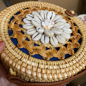 Precio al por mayor bolsa de playa jacinto de agua bolso de paja-Nueva moda de las mujeres bolso de ratán tejido a mano - Product Image 2