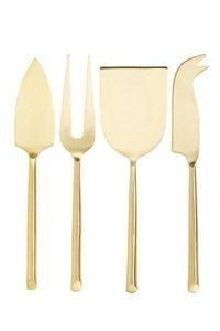 Ensemble de couteaux à fromage en or de luxe, acier inoxydable durable, design minimaliste moderne pour les planches à fromage, les fêtes et les cadeaux - Product Image 5