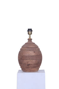 Hand-Turned Solid Mango Wood Lamp Home <b>Furniture</b> with Craftsmanship - Product Image 2
