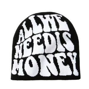 Gorro de Jacquard con logotipo personalizado, gorro de punto con estampado completo para hombres y mujeres, gorro de invierno para viajes, deportes al aire libre, escenas informales - Product Image 4