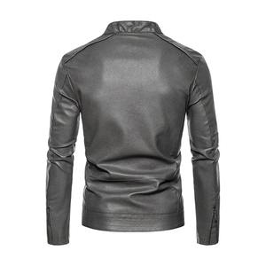 Automne printemps hommes décontracté mince jaune véritable veste en cuir de vachette Vintage moto motard manteau toile tissu pour l'hiver - Product Image 5