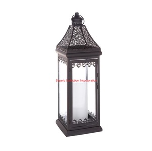 Première qualité fer métal verre argent marocain décoration de la maison bougeoir lanterne pour intérieur extérieur événement décor - Product Image 3