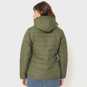 Chaqueta de invierno personalizada para mujer, Abrigo acolchado con cremallera Unisex con relleno de algodón de talla grande, Abrigo acolchado corto largo y suelto para mujer - Product Image 2