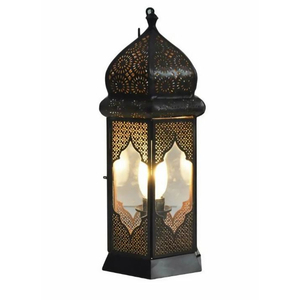 Bougeoirs et lanternes en métal de style marocain avec découpes complexes pour la décoration de la maison festive pour Noël et la Saint-Valentin - Product Image 6