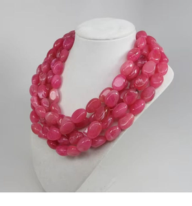 Collier de perles en résine artisanal à la mode avec modèle inspiré de l'art et motif de fleurs pour femmes et hommes - Product Image 5
