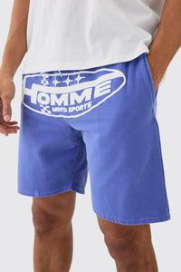 Haute qualité surdimensionné col étendu Homme Moto sport bouffée imprimer grand graphique t-shirt et short ensemble hommes double correspondant ensemble été - Product Image 6
