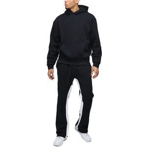 Vente en gros Survêtement évasé lourd combinaison de survêtement avec impression de logo brodé personnalisé - Product Image 4