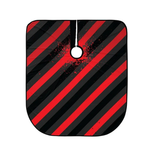 Nouvelle Cape de barbier en polyester rayé col en silicone Logo de couleur personnalisable Cape de coupe de qualité supérieure pour les salons de coiffure professionnels - Product Image 3