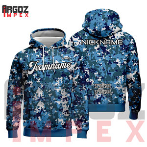 Sudadera con capucha de poliéster 100% Unisex, sudadera de invierno, diseños de camuflaje distintivos, sublimación bordada personalizada, hecha profesionalmente - Product Image 3