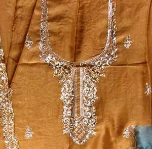 Designer moderne non cousu brodé à la main indien pakistanais fête porter des costumes pour les femmes Fashion-Forward Style traditionnel pour - Product Image 2