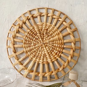 Decorative water hyacinth plate mat great quality eco friendly <b>placemat</b> table serving mats - Product Image 3