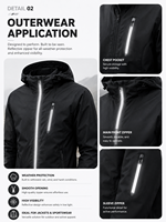 # 5 Fermetures éclair réfléchissantes en TPU imperméables en nylon à extrémité ouverte pour veste d'extérieur, imperméable, vêtements de ski
