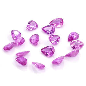 Saphirs roses du Mozambique naturels, taille poire calibrée 3x5mm & 4x6mm, pierres précieuses naturelles facettées pour la création de bijoux - Product Image 1