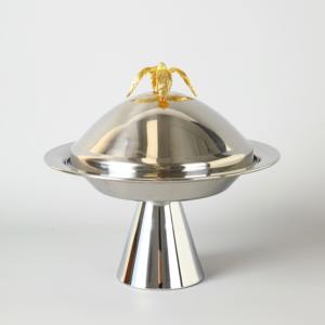 Top Tendance Nouveau Dôme Gâteau Plaque En Acier Inoxydable Dessert Présentoir pour Hôtel Ou Partie Plateau De Service - Product Image 6