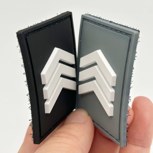 Patch en PVC à transfert thermique, tissu sergé, personnalisé, 3D, doux, cousu, PVC de haute qualité avec taille et logo personnalisés pour la couture, patch en PVC - Product Image 2