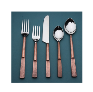 Ensemble de couverts de maison et de cuisine de couleur noire couteau décoratif de fête cuillère fourchette nouveau ensemble de couverts de poignée de concepteur - Product Image 3
