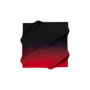 Satin Long Scarf-Custom Digital Print Black Red Gradient Designer Pattern Polyester Spring Winter - Product Image 1