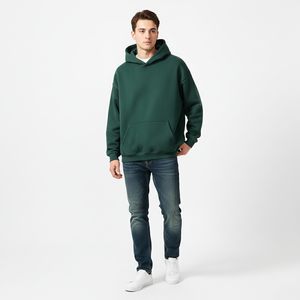 Sudaderas con capucha de gran tamaño unisex al por mayor, jersey liso con logotipo personalizado a granel, espacios en blanco de forro polar de algodón Premium para marcas de ropa de calle - Product Image 4