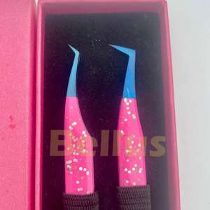 Offre Spéciale nouvelle conception durable pince à cils marque privée en acier inoxydable Fiber pointe outil de cils pour l'application d'extension - Product Image 2