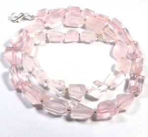 ลูกปัดเจียระไนเหลี่ยมเพชรพลอยสีชมพูธรรมชาติ9-15มม. อัญมณีเจียระไนแบบเหลี่ยมเพชรพลอย18 "เกลียวหลวมเกรด250กะรัตสร้อยคอก้อนกลม - Product Image 5