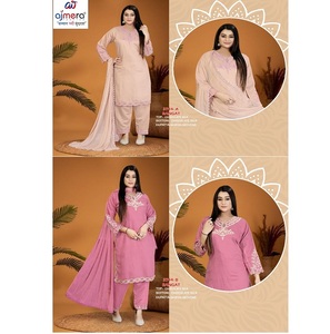 Traje Shalwar Kameez Kurti Moderno Indio-Pakistaní para Mujer, Informal, Cómodo, Tradicional, para Fiesta, Sin Arrugas, de Secado Rápido - Product Image 1
