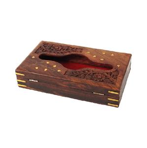 Shisham Wood Elegant & Premium Wooden Special Carving Tissue Holder/Caja para sus accesorios de oficina artículos de decoración del hogar. - Product Image 5