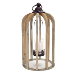 Brown Colored <b>Lanterns</b> <b>Set</b> of Two Handcrafted Mango Wood <b>Lantern</b> Used for Indoor Lightning Wedding Decor - Product Image 6