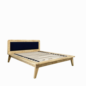 เตียงไม้เตียงคู่แบบกำหนดเองได้สไตล์โมเดิร์นโครงเตียงแข็งที่มีความยืดหยุ่นในการออกแบบหัวเตียงสำหรับใช้ในห้องนอนบ้าน - Product Image 1