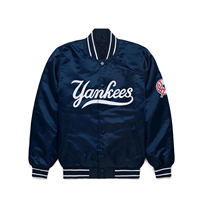 Vestes en satin personnalisées en gros |   Blouson universitaire brodé |   Veste de baseball pour homme, modèle College Team