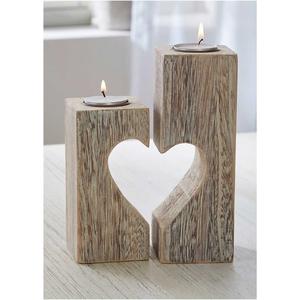 Boho Element Wooden <b>Tealight</b> Candle Holder Heart Shape Christmas Home Decor Gift for Anniversary - Product Image 4