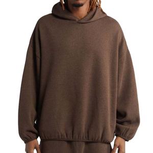 โรงงานผู้ผลิตเสื้อฮู้ดดี้ผ้าฟลีซคอตตอน 100% แบบไหล่ตก  สำหรับผู้ชาย  เสื้อผ้าพื้นฐาน  ออกแบบโลโก้ตามสั่ง  2026 - Product Image 1