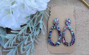 Pendientes de Resina Bordados a Mano, Joyería de Moda de Acero Inoxidable para Mujeres y Niñas, Estilo Clásico para Bodas, Alta Calidad - Product Image 2