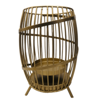 Bougeoir en métal artisanal vintage avec support de pilier surélevé Design attentif pour jardin décoratif de table de Noël