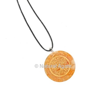 Pendentif en orgone de géométrie sacrée de la pierre de soleil - Product Image 4