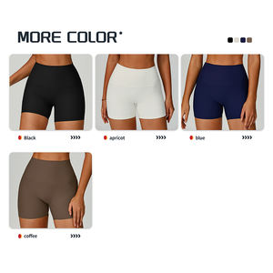Seamless Ribbed Yoga <b>Shorts</b> <b>Women</b> High <b>Waist</b> Butt Lifting Workout <b>Shorts</b> Gym Fitness OEM Custom Logo Bulk Supplier - Product Image 4