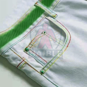 กางเกงยีนส์ขาสั้นผู้ชายคุณภาพสูง ผ้าฝ้ายถัก 100% ระบายอากาศได้ดี เหมาะสำหรับการฝึกซ้อม ใช้งานกลางแจ้ง สวมใส่สบาย ขายดี - Product Image 4