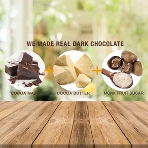 Keto-Friendly 80% Dark <b>Chocolate</b> with Monk Fruit Extract-Rich Indulgence Guilt-Free Pleasure (55g) - Product Image 2