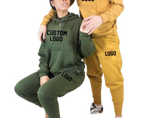 Trendy Puff Print pantalones acampanados Chándal Traje de sudor Unisex Sweat Jogger Set Vintage Full Flare Hoodies Chándal Trajes de sudor - Product Image 4