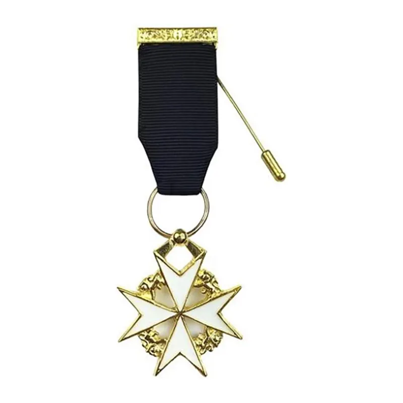 Medalha com fita Atacado alta qualidade fabricante maçônico medalhão logotipo personalizado itens medalhas metal OEM