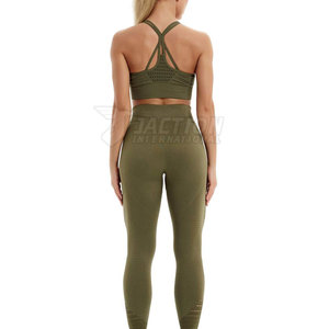 Haute qualité Gym Fitness sans couture Yoga ensemble femmes 2 pièces sans couture Yoga ensemble sport Gym porter Yoga ensemble - Product Image 4
