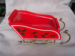 Trineo navideño de metal y madera, cesta de trineo para mesa, decoración navideña para el hogar, decoración interior y exterior - Product Image 2