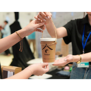 Manchon pour tasse à thé au lait en bambou tissé à la main avec poignée - porte-boissons réutilisable et écologique à prix d'usine compétitif - Product Image 5